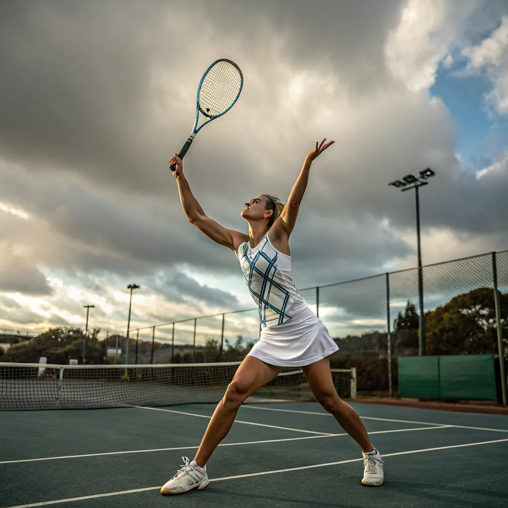 Athlete ready to serve